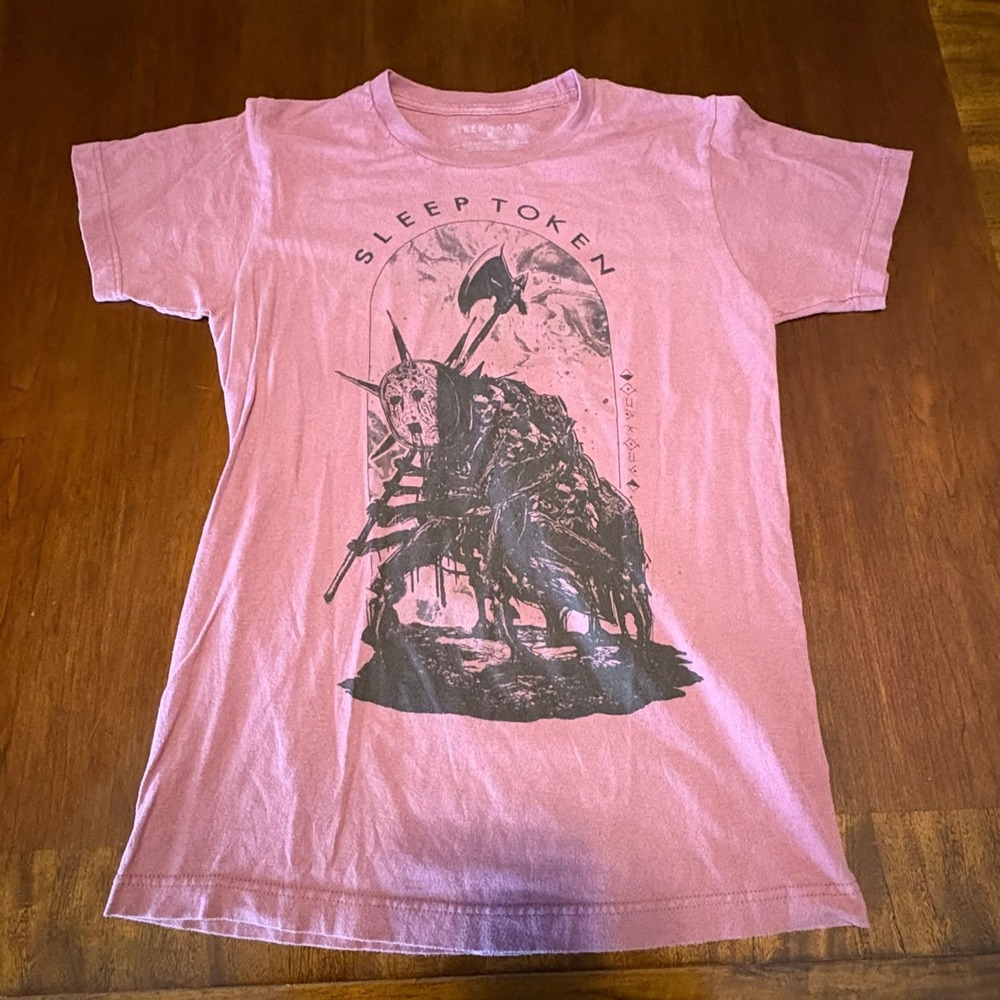 Sleep Token Reaper Graphic T Shirt Pink‎ Metal Band Tee